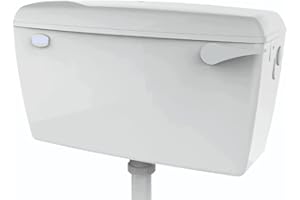 Taps2Traps® High Quality Exposed Wall Mounted Lever Toilet Low Level Flushing Cistern - Side Entry