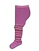 Baby Girls Supersoft Cotton Tights - Pair (0-6 Months, Pink Stripe) - UK Made