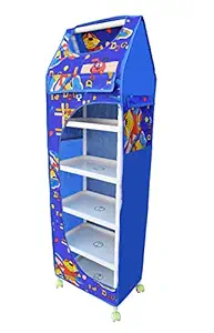 FLIPZON Printed 6 Layer (Dogy) Toy Box/Wardrobe (Make in India),Plastic, Blue