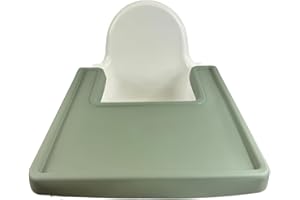 Alimos High Chair Baby Mat Tray Made for IKEA ANTILOP BPA Free Accessories Full Cover Silicone Placemat Dishwasher Safe (Sage)