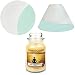 Produktbild Offizielles Yankee Candle Serene Sandblast Aqua Glas groß Lampenschirm & Tray Holder Geschenk-Set inkl. My Serenity Kerze