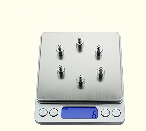 Digitale Küchenwaage, Digitalwaage Waage, Mini Waage, Küchenwaage, Briefwaage, Hohe Präzision auf bis zu 0,1g (1-3kg Maximalgewicht), Tara-Funktion, ideal zum Messen von Zutaten,Gold,Briefmarken (2kg /0.1g) - 5