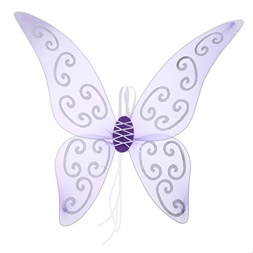 Preisvergleich Produktbild Sharplace Feenflügel Schmetterlingsflügel Zauberwelt Damen Mädchen Mädchenkostüm Feenkostüm - Lila / Rosa - Lila