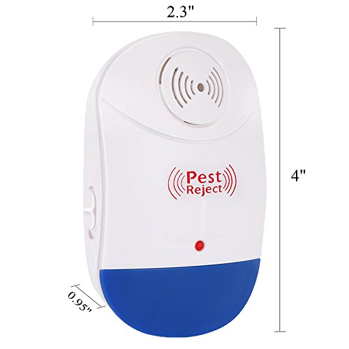 Lmeison 2 Pc Pest Repeller Ultrasonic,Schädlingsbekämpfer Rejector für Moskitos, Ratten, Kakerlaken, Mäuse, Ameisen, Schaben, Spinnen, Wanzen, Flöhen - 2
