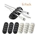 Produktbild Kabel-Clips, YOCOU 5-Kanal-Kabel Organizer und Kabel-Management-System für Schreibtisch, schwarz und weiß, Packung mit 6