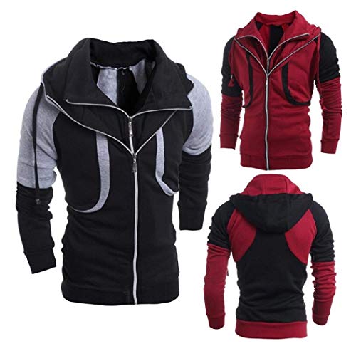 Mantel Herren Artund Weisemänner Baumwollmischungs Wolljacke Nner Herrenmode Revers Entworfene Mantel Jacke (Color : B1047 Schwarz, Size : M)