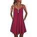 Produktbild Btruely Damen Kleider Elegant Knielang Ärmelloses Riemchensommer Strand Swing Kleid Für Damen Rockabilly Kleid Groß Größe Sommerkleder