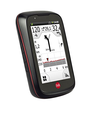 Falk Fahrrad GPS Navigationsgerät kapazitives Display 25 Länder Fahrradhalterung, schwarz/rot, 240036 - 2