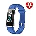 Produktbild Tigerhu Fitness Tracker HR, Fitness Armbänder Bunte Touchscreen Smart Armband Aktivitätstracker Uhr mit Pulsmesser Schrittzähler SchlafMonitor Kalorienzähler für Android und IOS Smartphones. (Blau)