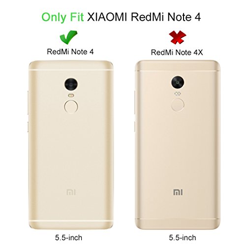 XIAOMI RedMi Note 4 Espalda Funda - Ultra Delgado PC Cubierta Trasera C  scara Duro Escudo Protectora Carcasa para XIAOMI RedMi Note 4 Tel  fono Inteligente Cubierta Posterior Funda - Negro