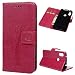 Produktbild Edauto Xiaomi Redmi Note 6 Pro Hülle Leder Case Schutzhülle Wallet Flipcase Eule Baum PU Handyhülle Handytasche Geldbörse Karteneinschub Magnetverschluß Ständer Klapptasche Tasche Rose rot