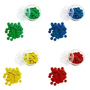 shafier 1200 Fichas parchís Juego oca Color Rojo Verde Amarillo y Azul Tambien Puede para niño Aprender Contar