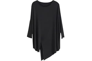 Angcoco Women's Slit Irregular Hem Latin Dance Top Salsa Dancing Dress Ballroom Dance Shirt