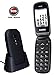 Price comparison product image Gamma GA-Star SIM-Free Senior Flip Mobile Phone, Big Button and 2.4 Inch Display with Big Icon and Big Font, SOS Button/Speed Dial, Flashlight/Volume Quick Switch with Charging Dock(Black)