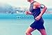 Produktbild Alu-Dibond-Bild 110 x 70 cm: "Cardio runner running listening smartphone music", Bild auf Alu-Dibond