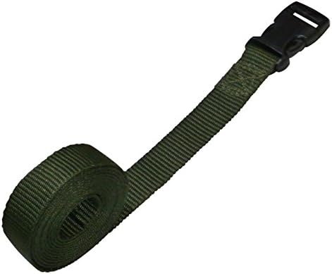 Benristraps 25mm Webbing Strap with Quick-Release Buckle (army green, 2 metres)
