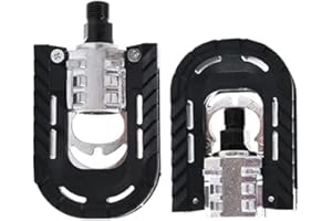 Tong Yue Pédales de vélo pliables en alliage d'aluminium, plateforme plate, 1,4 cm.