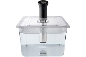 SousVideTools Récipient Transparent en Polycarbonate avec Couvercle Découpé sur Mesure pour Cuiseur sous Vide Anova sans Bpa, Antiadhésif, Passe au Lave-Vaisselle 20 l