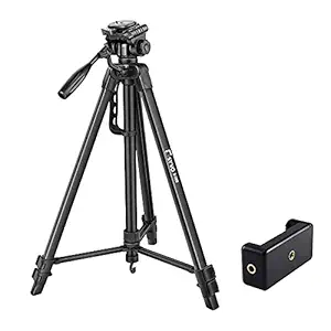 Syvo S -1000 PRO (67 Inch) Tripod For DSLR | Operating Height: 5.57 Feet | Maximum Load Capacity up to 5kg | Portable Lightweight Aluminum Tripod with 360 Degree Ball Head | Carry Bag Included (Black)