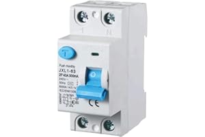 gloca Interruttore Differenziale Puro Salvavita 2P 300mA 220V-6KA CLASSE A 2 Moduli DIN (40 Ampere)