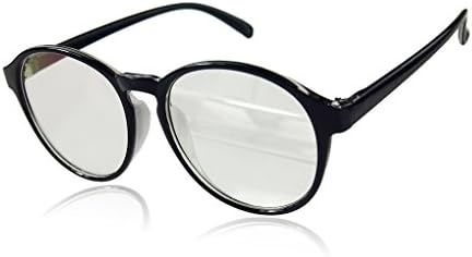 Fashion Personality Large Round Eye Glasses Frame Optical Glasses Bright black