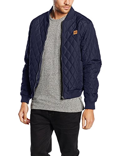 Urban Classics Herren Steppjacke - Diamond Quilt Nylon Jacke - Ideal als bergangsjacke, Blau (navy 155), Gr. Medium