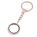 Produktbild VDK Rose Gold Magnet Glas Floating Living Memory Medaillon Schlüsselanhänger Charm Schlüssel Ring