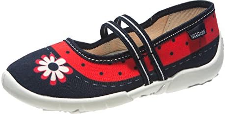 Viggami Girls Slippers Ballerinas Pola (Navy/Red, 31)