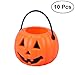 Produktbild Amosfun 10 stücke Halloween Tragbare Kürbis Eimer Kinder Süßes Oder Saures Kürbis Candy Eimer Halter Halloween Aprilscherz Kinder Party Dekoration Halloween Geschenke für Freunde