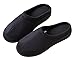 Produktbild Unisex Slip an warmen Hausschuhe Happy Lily Antislip Sandale Memory Foam Innensohle Pantoletten Fleece Schuhe für Erwachsene, schwarz