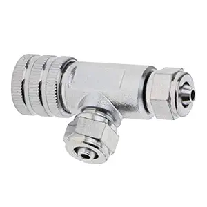 arythe Two Way Aluminum Aquarium Precise CO2 Needle Adjustment Valve Co2 Regulator Adjusting Solenoid Valve