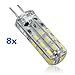Produktbild SODIAL (R) G4 3W SMD 8X 3014 LED weiss Auto-Boots-Punkt-Gluehlampe Energiespar DC 12V