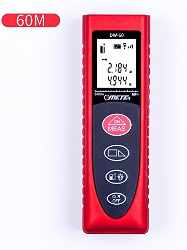 Ameter Laser Distance Meter 60m, Portable Handle Digital Measure Tool Range Finder with Mute Function(60m/196ft)