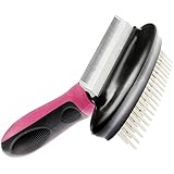 Dog Cat Deshedding Tool And Grooming Comb - 2 In 1 Pet Dog Grooming Brush For Small, Medium &amp; Large Dogs And Cats with Short to Long Hair, Dramatically Reduces Shedding Under 15 Minutes Guaranteed
