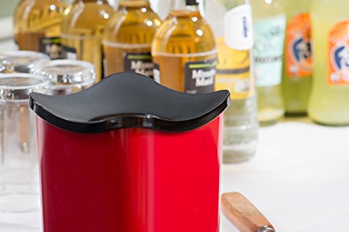 Rosti Mepal Cube Tischabfalleimer Melamin 12 x 12 x 13,6 cm, rot, 12 x 12 x 13.6 cm - 3