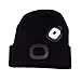 Produktbild RightChoice Schwarze Strickmütze mit Licht, 4LED dritten Gang dimmbar Scheinwerfer-Kappe Abnehmbare waschbar Hände frei Taschenlampe zum Joggen, Jagen, Camping, Grillen