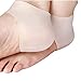 1 Pair Moisturising Silicone Gel Heel Protectors Socks for Dry Hard Cracked Skin, Transparent