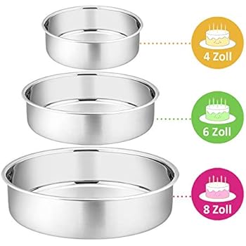 Guowall 8 Zoll Kuchenform Rund - Backform Mit Abnehmbarem Boden