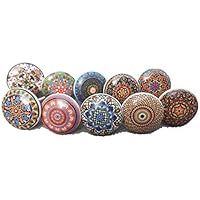 JGARTS 10 X Mix Vintage Look Flower Ceramic Knobs Door Handle Cabinet Drawer Cupboard Pull Mandala Xfer New - View #12