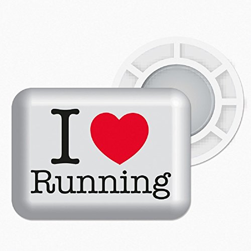 BIBBITS Accroches dossards magnétiques I love Running - Blanc