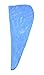 Sinland Microfiber Ultra Absorbent Twist Hair Turban Drying Cap Hair Wrap Cap 24cmx62cm Blue