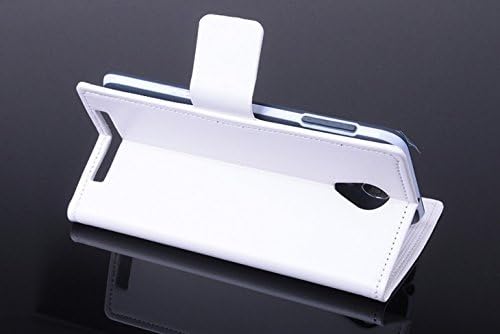 Baiwei PU leather Flip Case Protective Cover Multicolor For THL T6 T6S T6C T6 PRO THL T6 Pro 5'' Android 4.4 Kitkat OS Unlocked 3G Smartphone (White with Stander)