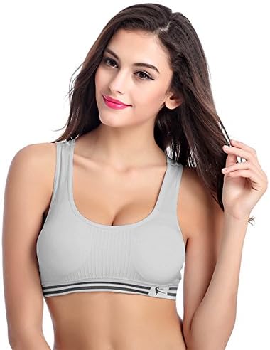Sports Bra, Joymixx Gym Clothes / Yoga Bra / Full Cup Cropped Top, Gather Concentration + Shakeproof, for Workout, Zumba, Running, Jogging, Climbing, Hiking, High Impact Sports Bra, Comfortable and Supportive for Daily Life - The Whole Life, Self Release (Gray, XL)