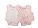 Premature Incubator Tiny Baby 2 Pack 'Mummy Bird & Chick' Design Body Vest - PINK (4lbs/1.8kg)