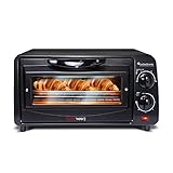 mini backofen pizza avanti  TurboTronic Mini-Backofen mit Doppelverglasung, elektrischer Grillofen, Pizza-Ofen mit Timerfunktion (9 Liter)