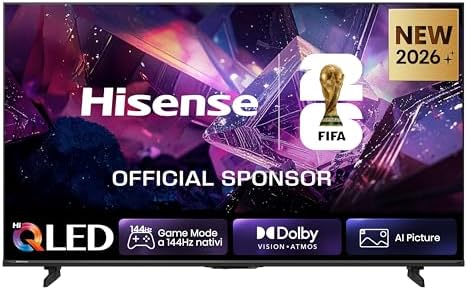 Hisense Smart TV QLED 144Hz 85" 4K 85E7S PRO, Audio Dolby Atmos, VIDAA OS con 1000+ APP, Dolby Vision IQ, HDR 10+, Native 144Hz Game Mode, AirPlay2, Alexa Built-in, lativù 4K