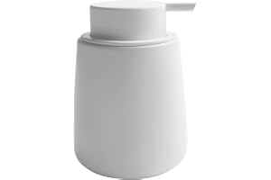 Vit lotiondispenser 355 ml keramisk handtvåldispenser med lättpressat stort område presspump för schampo badrum kök hotell