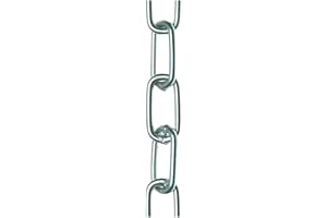 Merriway BH05716 Medium Länkkedja, 3 x 21 mm, 2 m Längd-Zinkpläterad
