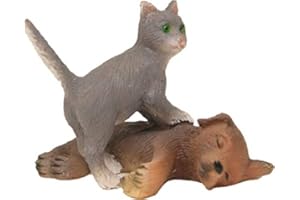 Dekop 44635097368 Nativity Scene Accessory Cat with Dog, Suitable for 10-13 cm Figures, Height Approx. 3.1 cm