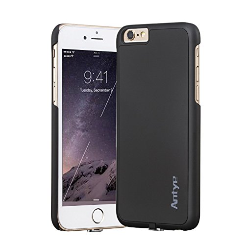 Antye Qi Wireless Charger Charging Receiver Case Back Cover [No Built-in Battery] with Flexible Lightning Connector for iPhone 6/ 6S